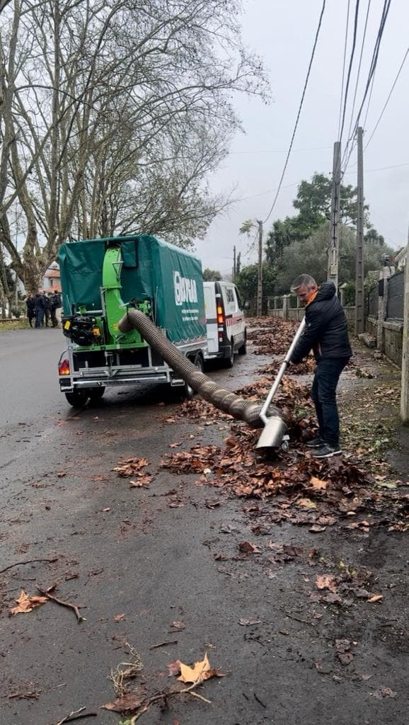 Máquina aspiradora de hojas 