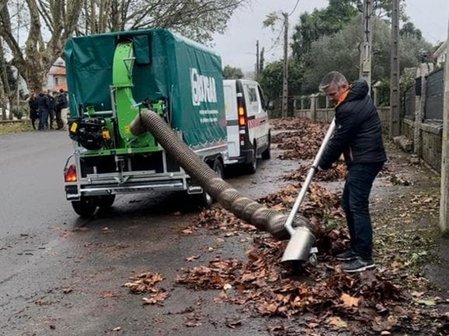 Máquina aspiradora de hojas 